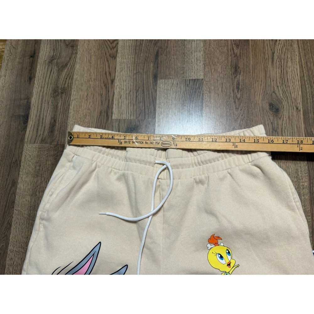 WB Pants Womens XL Cream Sweatpants Looney Tunes 100 Celebrate Every Story - Picture 6 of 9